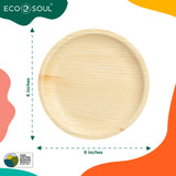 1 x Brand New ECO SOUL 100 compostable 20 cm, round palm leaf plates 25 pieces I Premium palm leaf tableware I Robust, organic disposable plates like bamboo I Round disposable plates - RRP €14.99