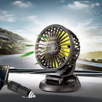 1 x RAW Customer Returns Nircho Car Fan, Car Fan 360 Rotating 12V Cigarette Lighter Car Cooling Fan for Dashboard Mini Table Fan Suction Cup Small Fan for Truck SUV - RRP €12.99