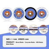 1 x RAW Customer Returns 75mm saw blade set - 4 pcs. concrete cutting disc wood cutting disc HSS circular saw blade metal cutting disc with 10mm bore for concrete, masonry, wood, plastic, metal, cutting VENJELD - RRP €22.99