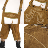 1 x RAW Customer Returns Oktoberfest men s outfit, leather trousers men s traditional costume Bavaria Oktoberfest costume set, with traditional knee breeches and Oktoberfest shirt men s traditional shirt traditional leather trousers with - RRP €51.42