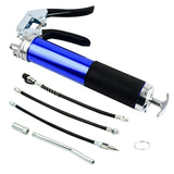 1 x RAW Customer Returns Kikuo Grease Gun for Grease Nipples, One Hand Grease Gun Pistol Grip, 600 cc Blue Grease Gun 14 oz with 13.6 inch Flexible Hose, 8000 PSI - RRP €28.63