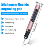 1 x RAW Customer Returns Engraving Tool Set, USB Mini Engraving Pen With Engraving Accessories, Wireless Engraving Machine For Metal Glass Wood Stone Jewelry Nails Ceramics Pink  - RRP €26.99