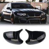 1 x RAW Customer Returns BONRYAN door mirror cover caps replacement for BMW 3 Series E90 E91 E92 E93 compatibility with BMW 1 Series E87 E81 E82 E88 side wing rear view mirror cover caps high gloss black model 2009-2011  - RRP €61.5