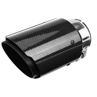 1 x RAW Customer Returns 63mm Exhaust Tips Exhaust Rear Exhaust Tailpipe Stainless Steel and Carbon Fiber Car Exhaust Pipe Tailpipe Universal Black  - RRP €36.29