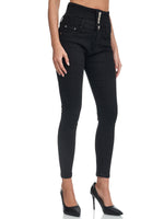 1 x RAW Customer Returns Elara Women s Jeans Stretch Skinny High Waist Chunkyrayan EL60 Black - 38 M P - RRP €32.95