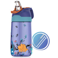 1 x RAW Customer Returns Fjbottle drinking bottle children s bottle with straw 450ml made of Tritan plastic - 1-click opening - leak-proof BPA FREE lightweight water bottle children s bottle in school kindergarten - RRP €15.99