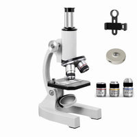 1 x RAW Customer Returns Microscope for Students and Adults, 200-4000X Magnification, Powerful Biological Education Microscope with Phone Clip and Fill Light - RRP €60.49