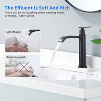 1 x RAW Customer Returns AiHom waterfall cold water tap black tap cold water cold water tap guest toilet cold water tap bathroom tap washbasin tap for small bathroom sink - RRP €32.38