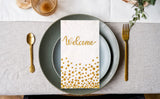 2 x Brand New MORGIANA 100 Pack Wellcome Napkins, Gold Wedding Paper Napkins, 2-ply Disposable Napkins for Party, Wedding, Birthday, Dinner - RRP €40.8