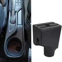 1 x RAW Customer Returns for Yaris 2015-2021 Armrest Center Console Storage Box Rotatable With Cup Holder - RRP €59.18