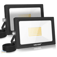 1 x RAW Customer Returns MEIKEE 60W LED spotlight outdoor 2700K warm white 5200LM super bright LED floodlight IP66 waterproof LED headlight outdoor spotlight for garden, backyard, driveway, doors, garage, hallway 2 pieces - RRP €32.99