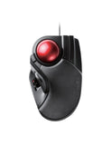 1 x RAW Customer Returns ELECOM Wired Finger Control Large Trackball Mouse 8 Button Function with Smooth Tracking Precise Optical Gaming Sensor Palm Rest M-HT1URBK  - RRP €51.99