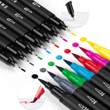 1 x RAW Customer Returns Mogyann Felt Tip Pens, Coloring Pens for Adults, 100 Colors Dual Tip Brush Marker with Fine Tip and Brush Tip for Painting and Calligraphy Drawing - RRP €29.89