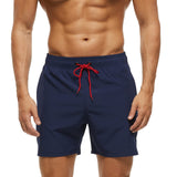 1 x RAW Customer Returns Aisprts men s swim shorts with zip pocket, quick-drying, water-repellent swim shorts for men, swim shorts for men, breathable with drawstring, mesh lining A1 Navy, S  - RRP €19.99