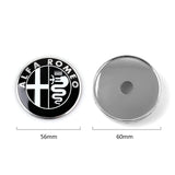 1 x RAW Customer Returns 4PCS 60mm Car Wheel Center Caps Hub Caps Wheel Sticker Hubcap Emblem Compatible with Alfa Romeo Giulia Stelvio Giulietta 159 147 156 166 GT Tonale black  - RRP €19.67