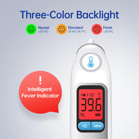 1 x RAW Customer Returns Ear thermometer, ear thermometer for baby adults, digital infrared thermometer with 24 disposable protective caps - RRP €29.99