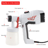 1 x RAW Customer Returns KeLDE electric paint spray gun 600W, HVLP paint spray gun with 800 ml container, 3 spray patterns and 4 nozzles for varnishes wall paint, indoors outdoors - RRP €47.49