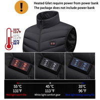 1 x RAW Customer Returns Monave Heated Vest Men s Professional Heated Vest with 5 Graphene Heating Elements, 3 Temperature Levels, Double Button Control, Heated Jacket for Motorcycle Fishing Skiing Outdoor Activities - RRP €60.49