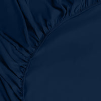 1 x RAW Customer Returns Utopia Bedding - Fitted Sheet 140x200cm - Navy Blue - Brushed Polyester Microfiber Fitted Sheet - 35cm Deep Pocket - RRP €14.49