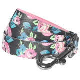 1 x Brand New Blueberry Pet 2.5 cm by 120 cm Length Rose Petal Print Dog Leash with Neoprene Padded Loop, Matching Collar and Harness Sold Separately - RRP €20.4