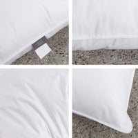 1 x RAW Customer Returns puredown Goose Down Pillow, 100 Hotel Quality Cotton Cover, Standard Size Medium Firmness, Set of 2 - RRP €54.08