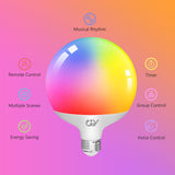 1 x RAW Customer Returns GY Alexa Light Bulb Smart Lamp E27 G120 18W 1800lm, Alexa Accessories WLAN Light Bulb Compatible with Google Home 2.4 GHz, RGB Dimmable Warm White-Cold White and Multi-Color Bulb, 1 Piece - RRP €27.99