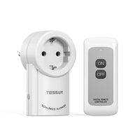 1 x RAW Customer Returns TESSAN radio-controlled sockets with remote control, socket with remote control 25M range, 2300W radio-controlled socket with remote control inside, switchable socket compatible with household appliances, white - RRP €19.99