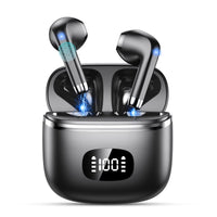 1 x RAW Customer Returns POMUIC Bluetooth Headphones, Headphones Wireless Bluetooth 5.3 In Ear Headphones with 4 ENC Noise Cancelling Mic, 40H Playtime with LED, IP7 Waterproof in Ear Earbuds for Work Study Sports - RRP €29.99