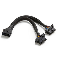 1 x RAW Customer Returns bbfly-B6 OBD II OBD2 16 Pin Extension Male to Dual Female Extension Cable Adapter 30cm  - RRP €13.5