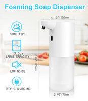 1 x RAW Customer Returns Josnown Automatic Foam Soap Dispenser, Bathroom Soap Dispenser with Infrared Sensor, 400 ml Wall Mounted, IPX5 Waterproof, Suitable for Kitchen, Bathroom, Office, Hotel White  - RRP €18.14