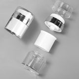 3 x Brand New ANBOO 4Pcs Airless Pump Bottle 15ml and 30ml, Airless Pump Jar Container, Refillable Container Vacuum Bottle with Sticker and Ladle, Travel Bottle for Lotions, Creams, Makeup - RRP €57.6