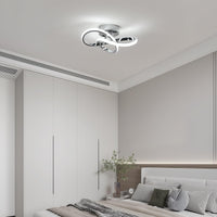 1 x RAW Customer Returns Comely LED ceiling light, 30W 3300LM ceiling lamp 6500K cool white light, creative flower shape acrylic LED ceiling lighting for bedroom, living room, dining room, hallway, silver - RRP €38.34