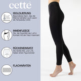 1 x RAW Customer Returns Cette Pack 1 2 Pair Thermal Leggings with Fleece Interior, Opaque Leggings, Winter Socks 300 den Black S M, M L, L XL L-XL, Black  - RRP €14.48