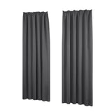 1 x RAW Customer Returns Deconovo Curtains Opaque Curtains with Gathering Tape Thermal Curtain Blackout for Rail Living Room Rail System, 175x140 cm Height x Width , Light Grey, Set of 2 - RRP €26.99