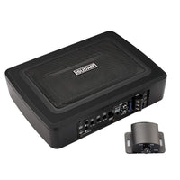 1 x RAW Customer Returns ISUDAR 9 Inch Slim Max 600W Subwoofer Active Powered Underseat Car Audio Subwoofer Built-in Amplifier for Car Truck with Remote Control Low and High Input Levels, Black - RRP €115.99