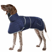 1 x RAW Customer Returns Hjumarayan Dog Coat - Dog Winter Coat Windbreaker Hunter Dog Coat Lined, Reflective Dog Jacket Winter with Pocket Outdoor Dog Coat with Harness Opening, Navy Blue XL - RRP €33.18