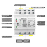 1 x RAW Customer Returns GEYA Dual Power Supply Automatic Transfer Switch Electrical Selector Switches DIN Rail Uninterruptible Power Supply 4-pin 63A AC220V  - RRP €48.99