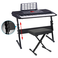 1 x RAW Customer Returns Ysislybin Keyboard Stand, Keyboard Stand, Piano Keyboard Stand, Keyboard Stand Z Height Adjustable from 52 to 85cm, Keyboard Stands and Feet for Electric Piano - RRP €38.3