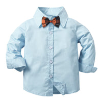 1 x RAW Customer Returns Nwada ClothesBoys Clothing Sets Spring Baby Shirts Suspenders Outfits Newborn Long Sleeve Shirt and Suspenders Set Trousers Easter Outfits Light Blue 2-3 Years - RRP €25.99