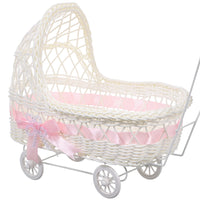 1 x RAW Customer Returns jojofuny Flower Girl Basket Wedding Stroller Baptism Rattan Candy Boxes for Baby Boys Baby Shower Treat Christmas - RRP €46.28