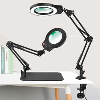 1 x RAW Customer Returns Magnifying glass with light and stand, 2-in-1 magnifying glasses with light, magnifying glass with light 100x magnification LED magnifying glass lamp, workplace lamp desk lamp, reading magnifying glass with light - RRP €59.99