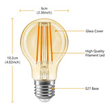 1 x RAW Customer Returns Eslas 8W E27 LED Filament Lamp, A60 2200K 800Lm Warm White Filament Light, A60 LED Edison Screw Bulb, Replacement for 80W Incandescent Bulb, Non-Dimmable, Pack of 6 Energy Class F  - RRP €18.99