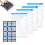 5 x Brand New Travel Bags 4 Pieces Hand Roll Vacuum Bags Clothes Vacuum Bags Reusable Space Saving Vacuum Bags Travel Bags for Clothes, 60x40cm - RRP €35.35