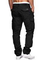 1 x RAW Customer Returns LVCBL men s cargo trousers made of cotton with 6 pockets including belt, outdoor trousers, black L - RRP €19.66