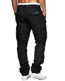 1 x RAW Customer Returns LVCBL Men s Cargo Pants with Pockets Casual Pants Vintage Sports Pants Trekking Pants for Men Streetwear Black 2XL - RRP €31.98