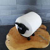 1 x RAW Customer Returns L-3D Sunny 1 pc. Toilet paper holder sheep black toilet paper decoration for bathroom WC guest bathroom toilet roll holder spare roll holder or as a funny gift - RRP €13.08