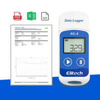 1 x RAW Customer Returns Elitech RC-5 5 PACKS Temperature Data Logger, Temperature Data Logger, USB Digital Recorder with LCD Display, 32000 Point Recording Capacity, -30 C to 70 C - RRP €109.99