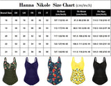 1 x RAW Customer Returns Hanna Nikole Women s Plus Size Monokinis Beachwear Sleeveless Stylish One Piece Swimsuit Olive Green Flower 46 - RRP €41.4