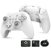 1 x RAW Customer Returns No Drift Stick GuliKit KK3 Max Bluetooth Controller, Kingkong 3 Max Wireless Controller for Switch Switch OLED, Hall Effect Joystick Trigger, Maglev Rotor HD Vibration, Hyperlink Adapter White  - RRP €80.66