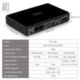 1 x RAW Customer Returns Shanqiu UPS Mini UPS with Gigabit POE for Router, Modem, Surveillance Camera, Input AC Output 5V USB 9V 12V DC 24V 48V POE 1000Mbps  - RRP €59.48